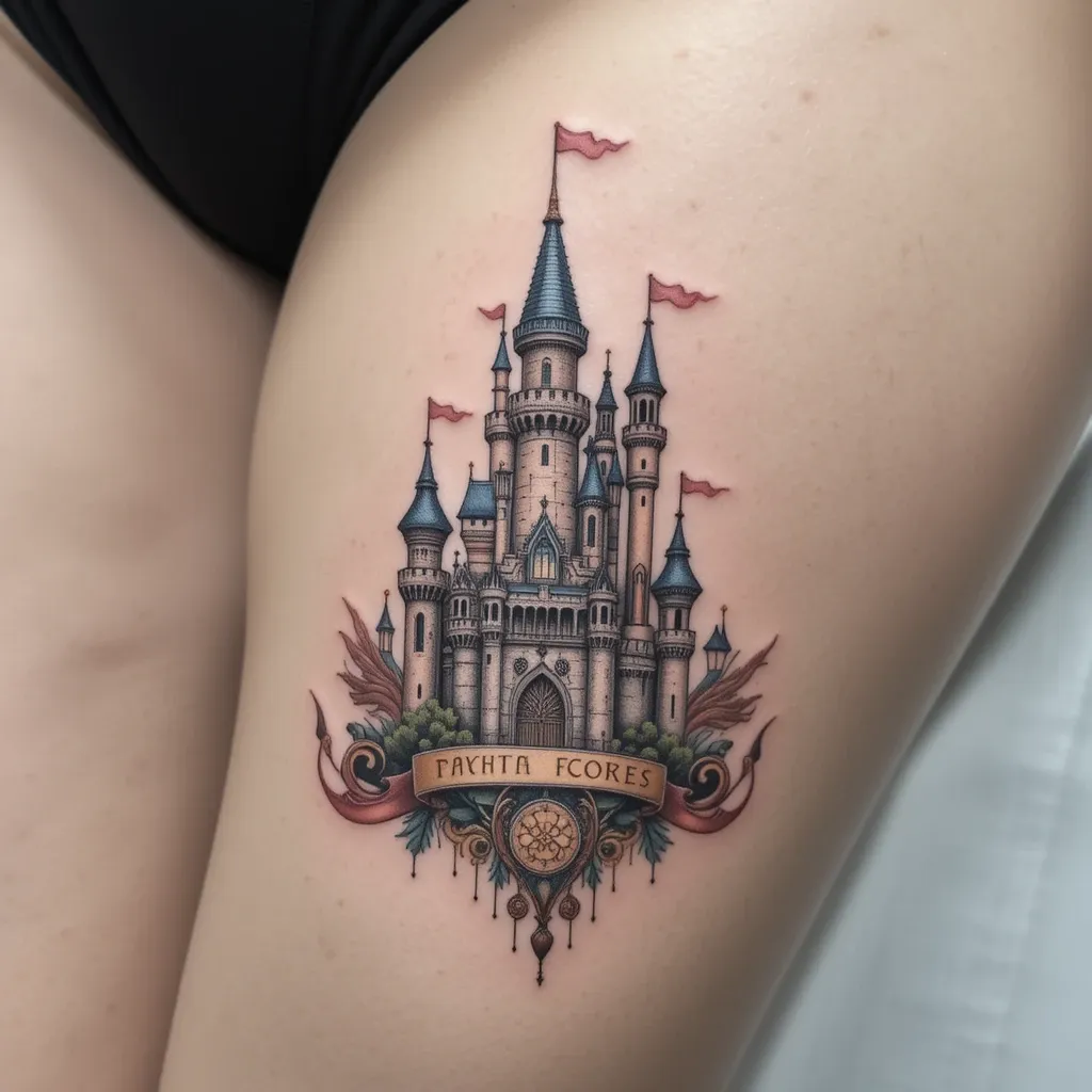 Fairytale Castle with Banners