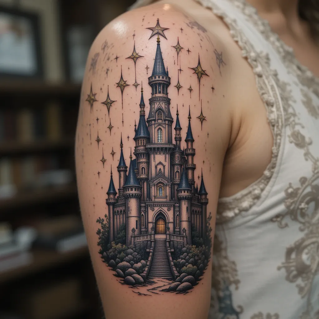 Falling Stars Over an Ancient Fortress