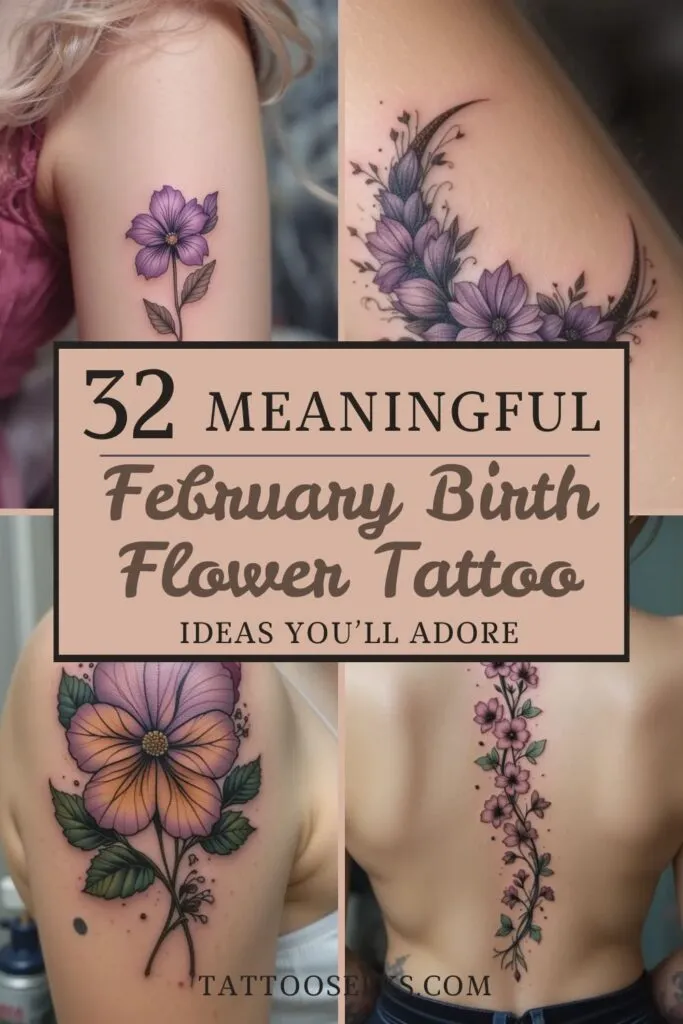 February Birth Flower Tattoos
