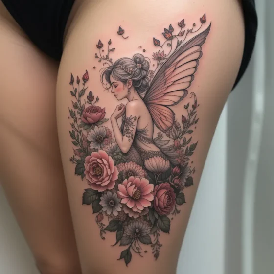 Feminine Fairy Tattoo