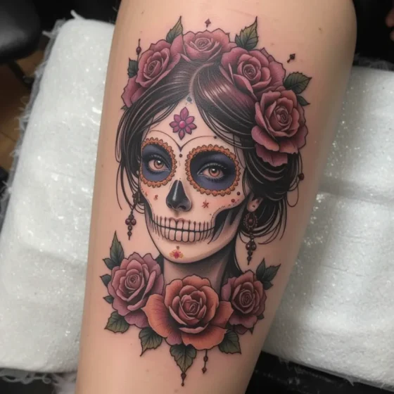 Feminine Sugar Skull Portrait