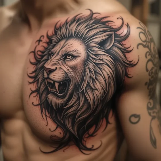 Fierce Lion Head