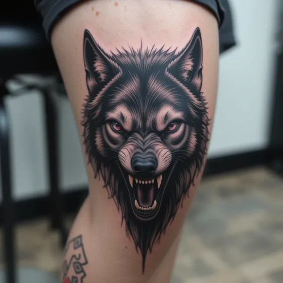 Fierce Wolf Tattoo