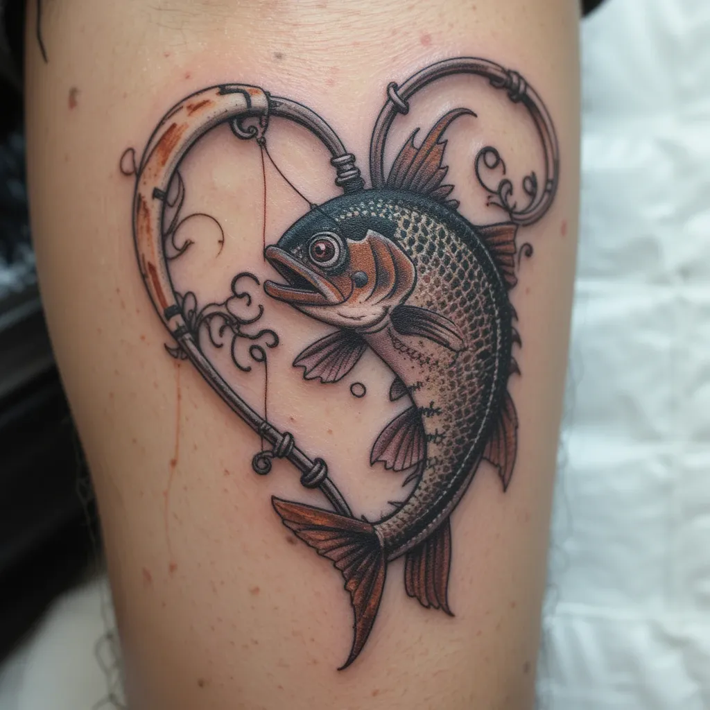 Fish Hook in the Shape of a Heart