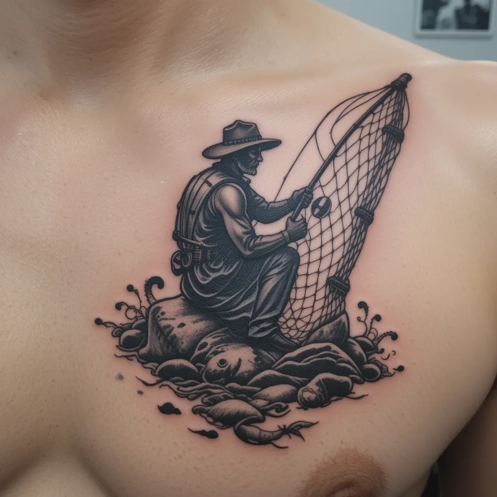 Fishing Net Tattoo