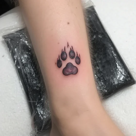 Fox Paw Print Tattoo