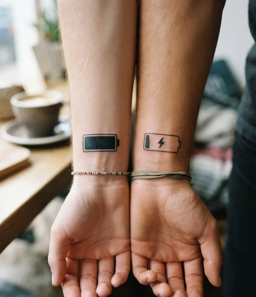 Full Battery & Low Battery Tattoo