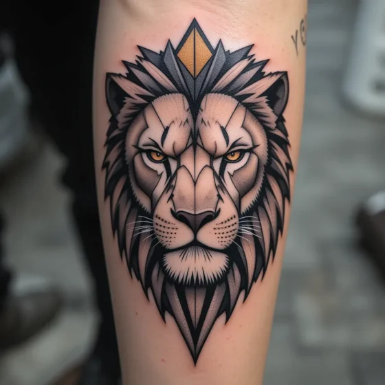 Geometric Lion with Sharp Angles