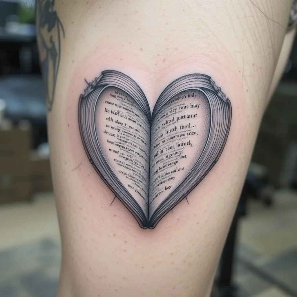 Heart-Shaped Book Pages