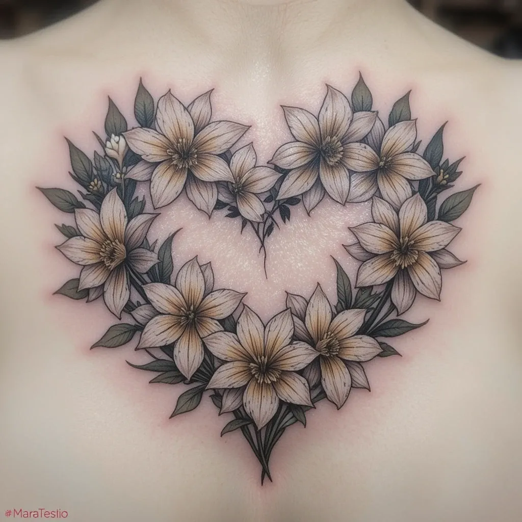 Heart-Shaped Jonquil Design