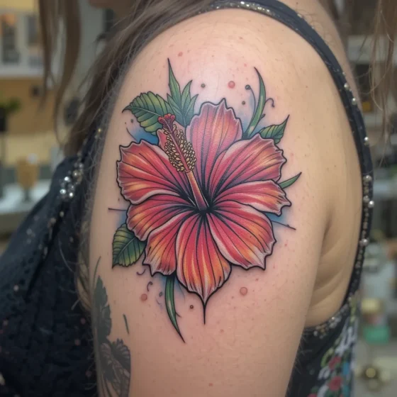 Hibiscus Flower Tattoo