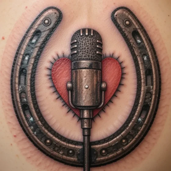 Horseshoe and Microphone Combination