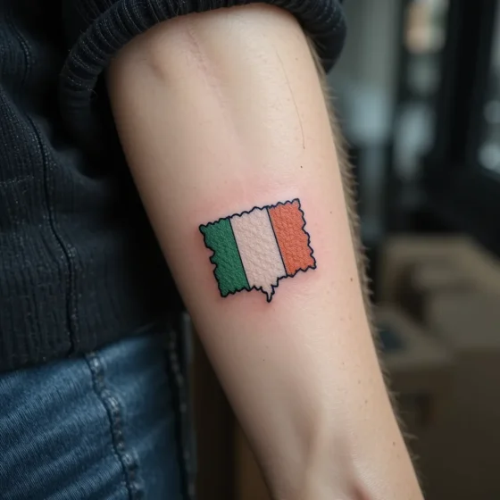 Irish Flag Outline for Patriotism