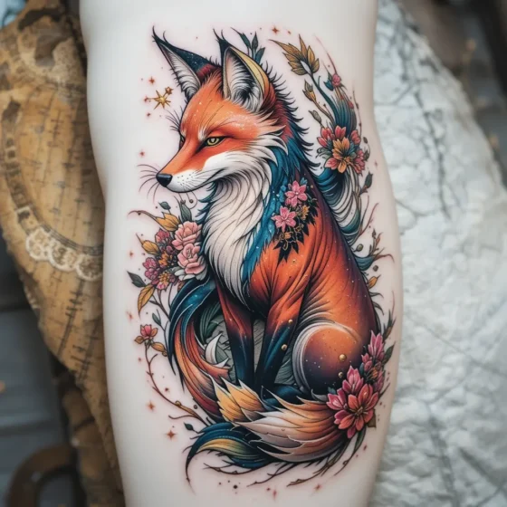 Japanese Style Fox Tattoo