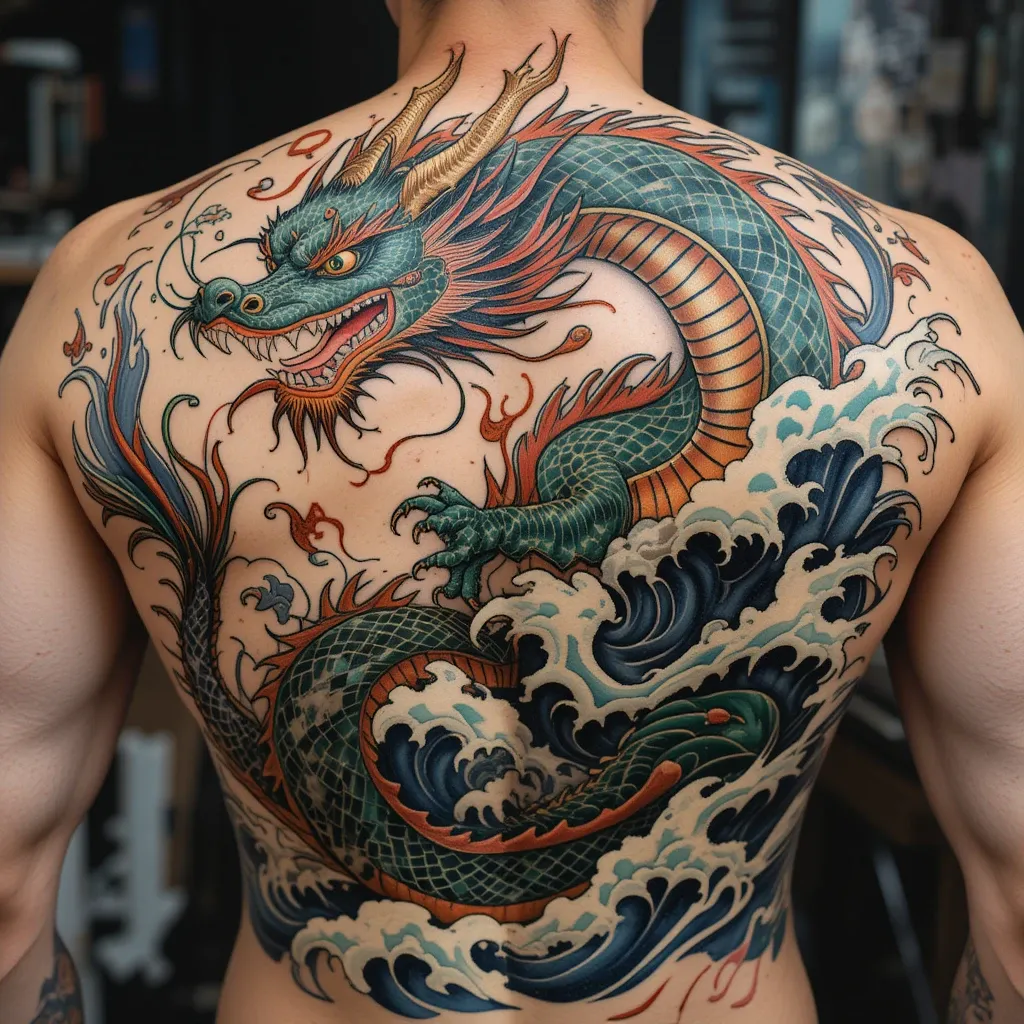 Japanese Water Dragon Tattoo
