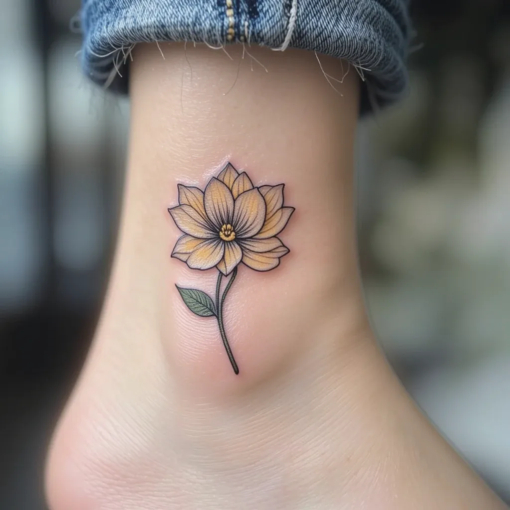 Jonquil Ankle Tattoo