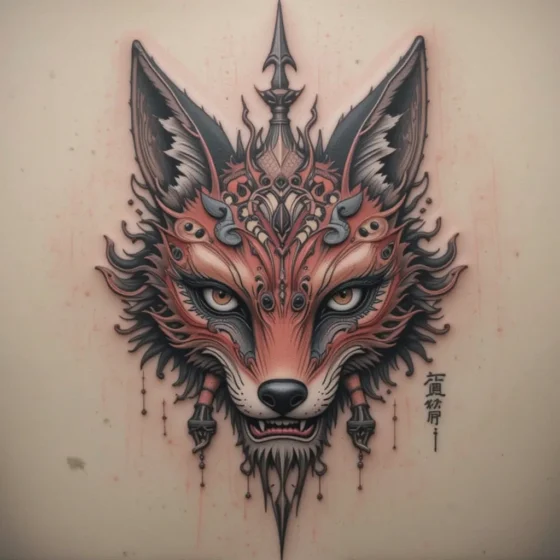 Kitsune Mask Tattoo