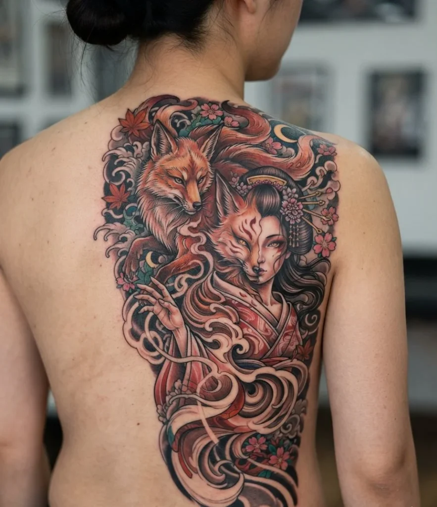 Kitsune Merging with a Human Form