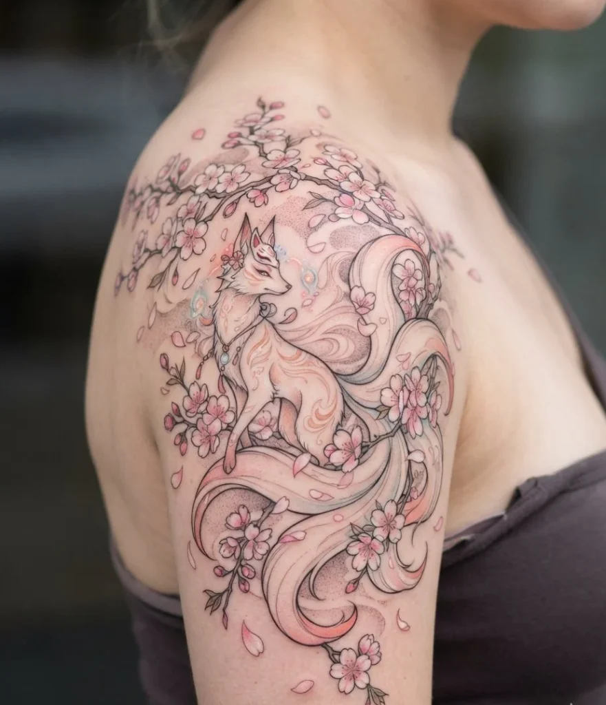 Kitsune and Cherry Blossoms