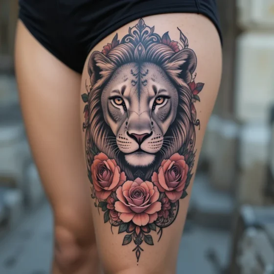 Majestic Lioness Tattoo