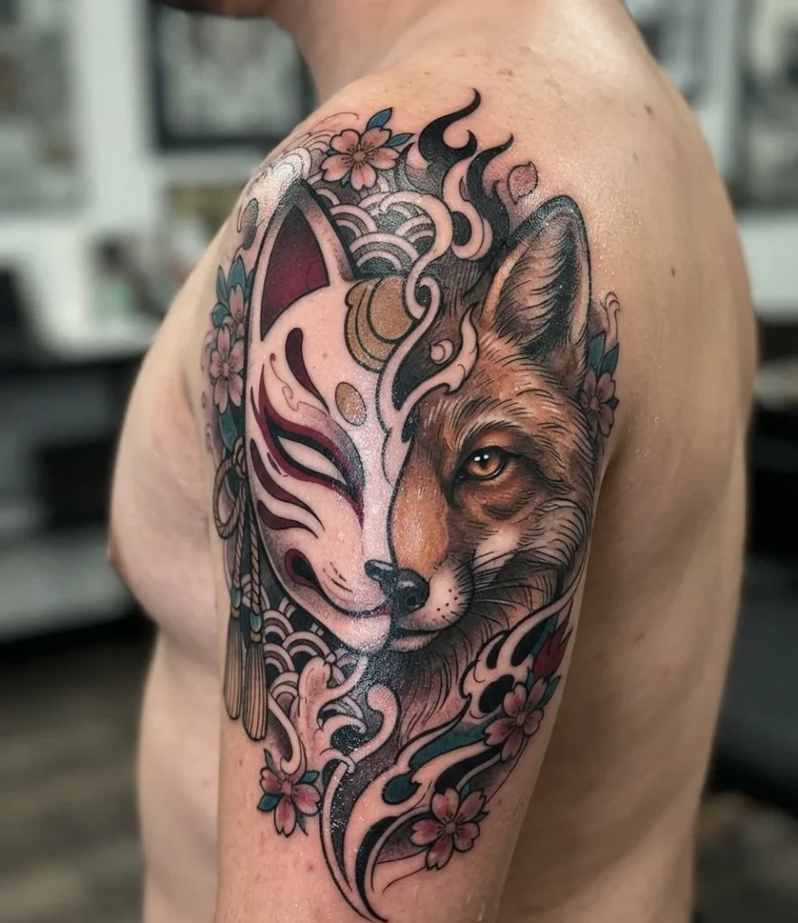 Mask and Kitsune Combination
