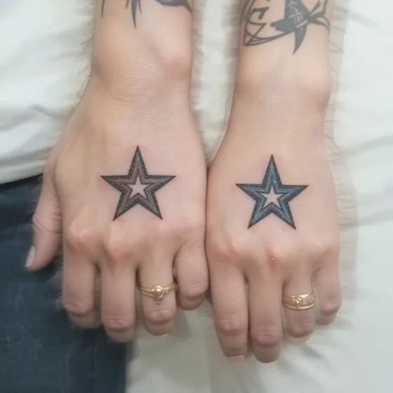 Matching Star Tattoos