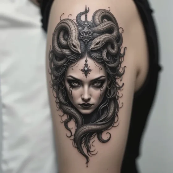 Medusa’s Face with Serpentine Hair