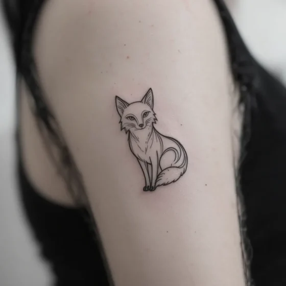Minimalist Fox Tattoo
