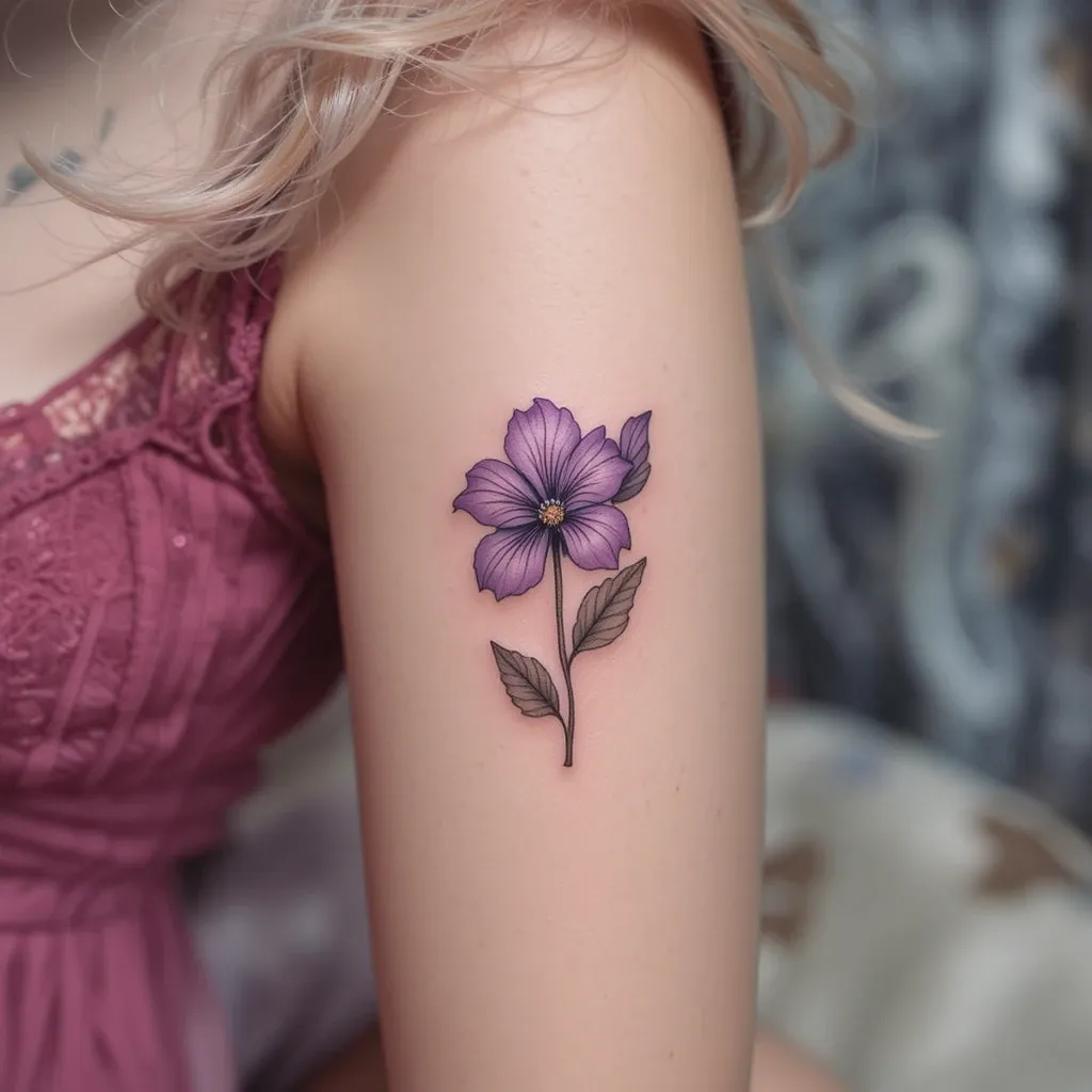 Minimalist Violet Tattoo