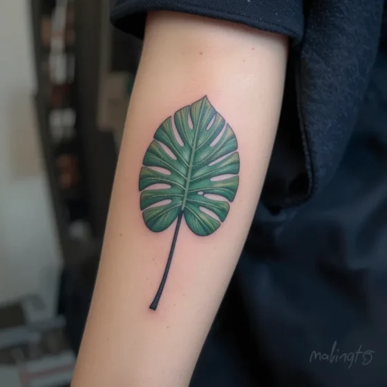 Monstera Leaf Tattoo