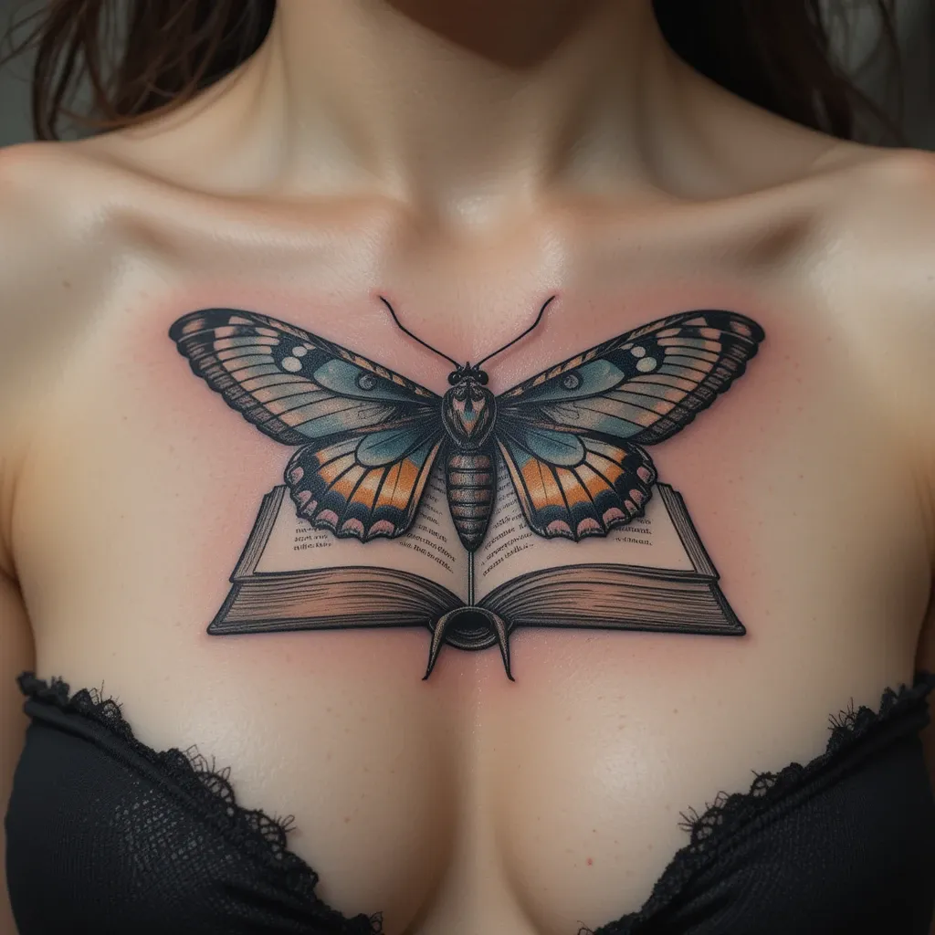 Moth and Open Book