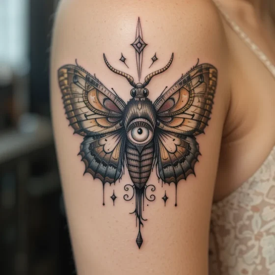 Moth with an Open Eye