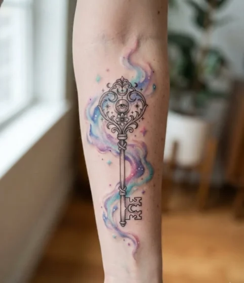 Mystic Key with a Moonlit Glow