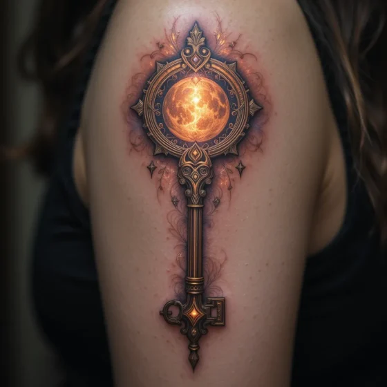 Mystic Key with a Moonlit Glow