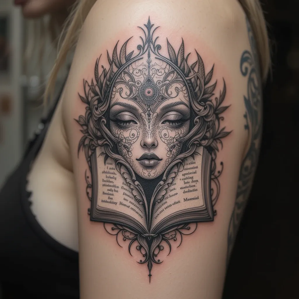 Open Book with a Hidden Face