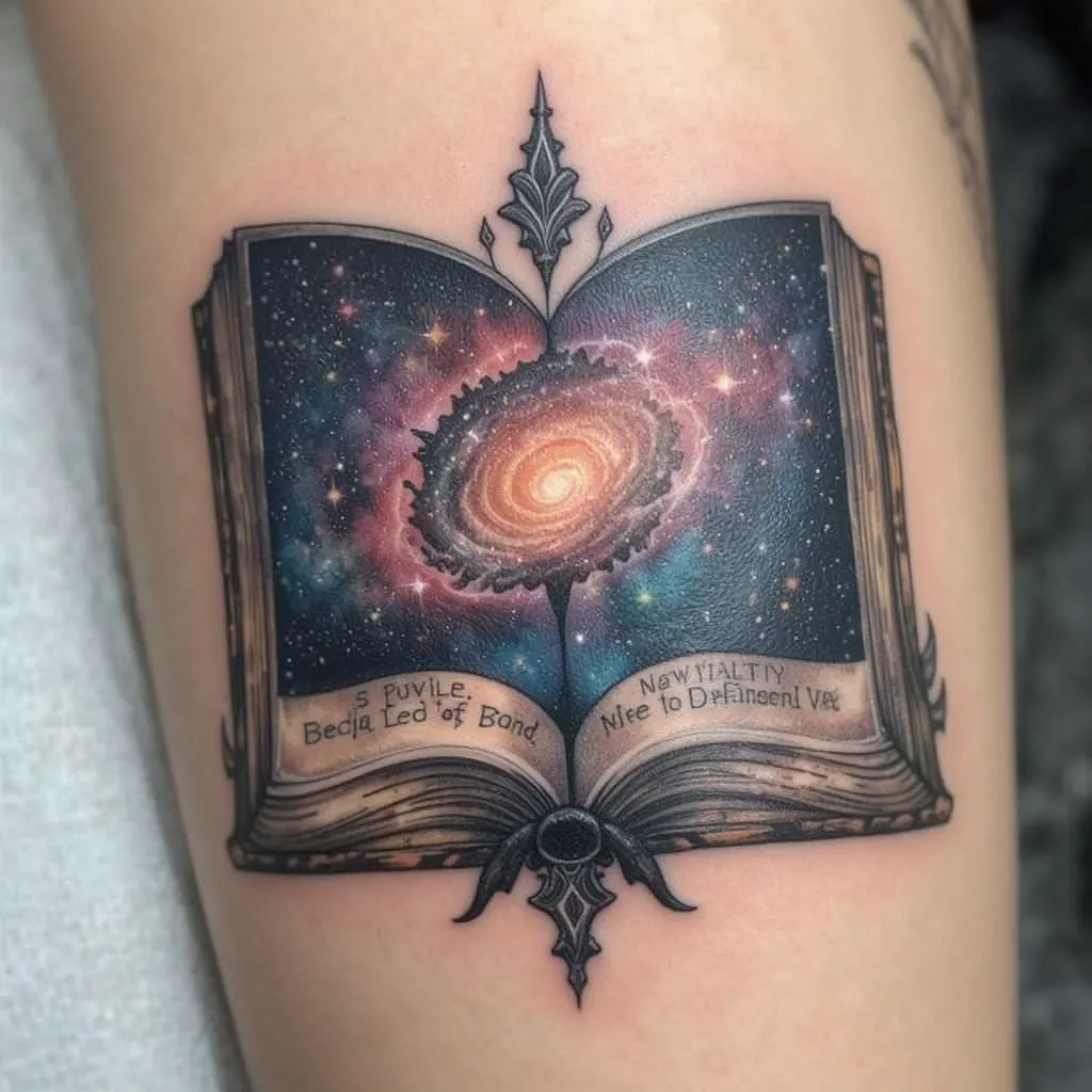 Open Book with a Universe Inside