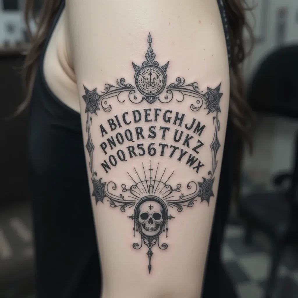 Moth and Skull Tattoo