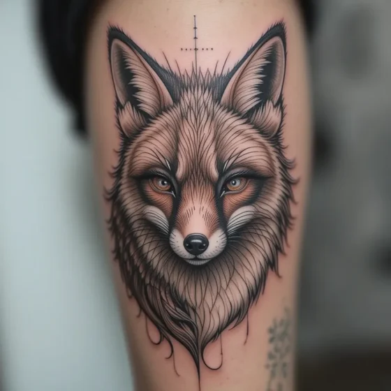 Realistic Fox Tattoo