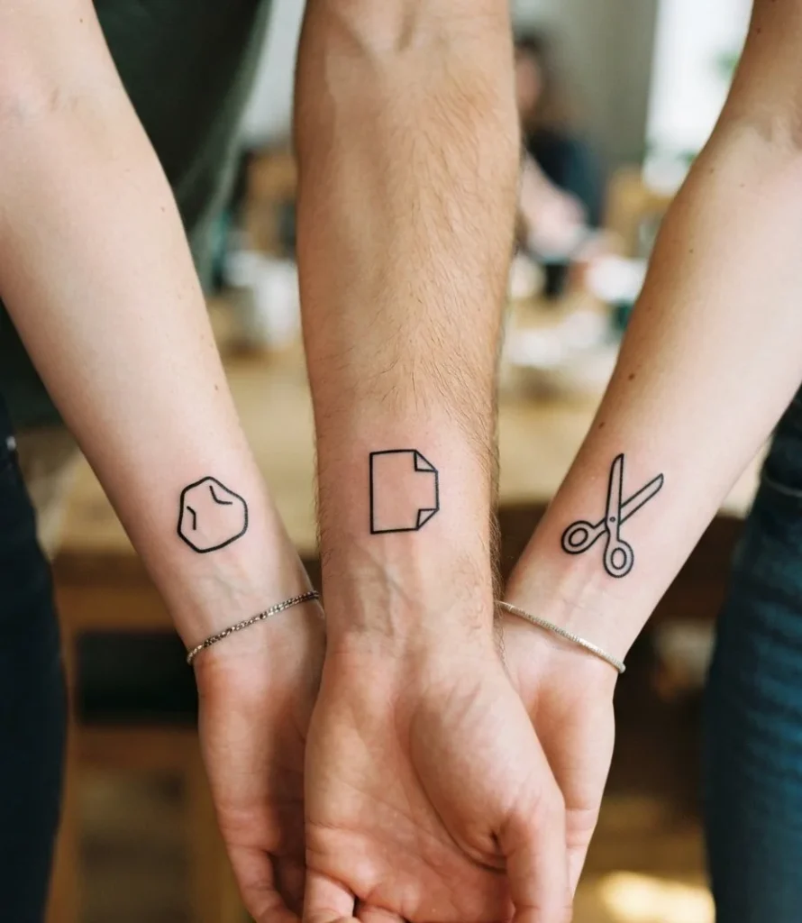 Rock Paper Scissors Tattoo