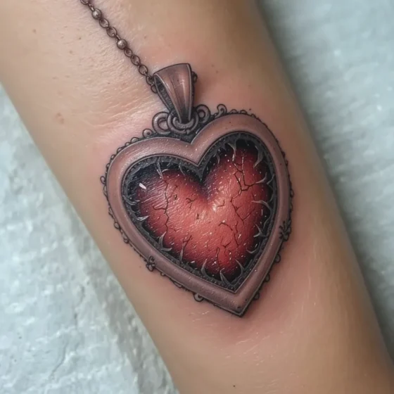 Sacred Heart in a Locket