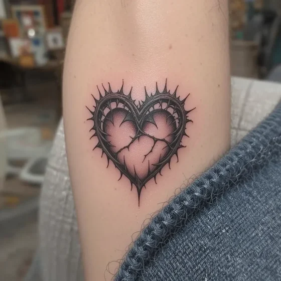Sacred Heart with Crown of Thorns