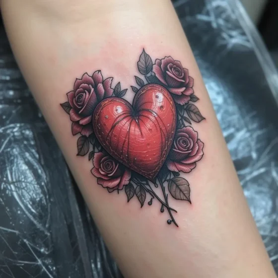 Sacred Heart with Roses