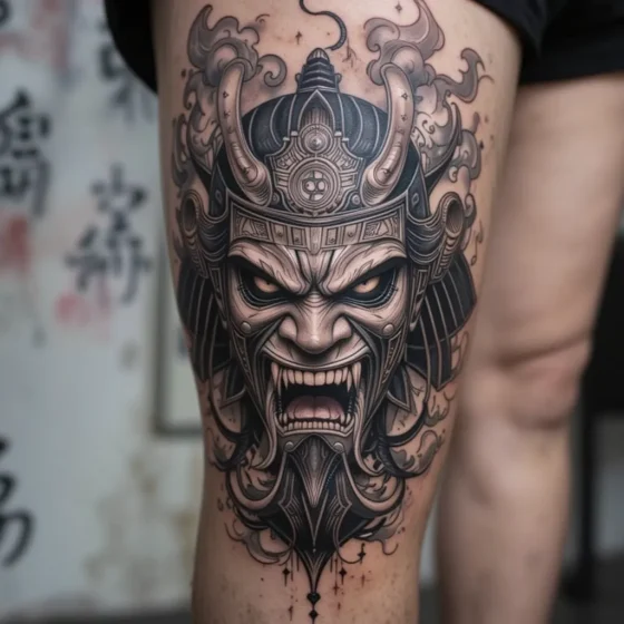 Samurai Mask Tattoo
