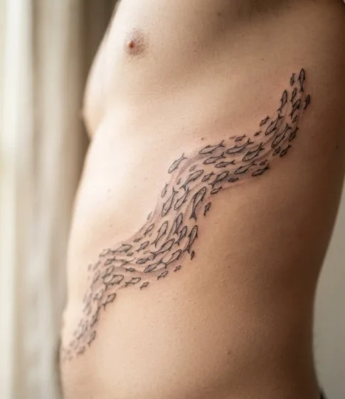 School of Fish Tattoo