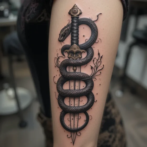 Serpent Wrapped Around a Dagger