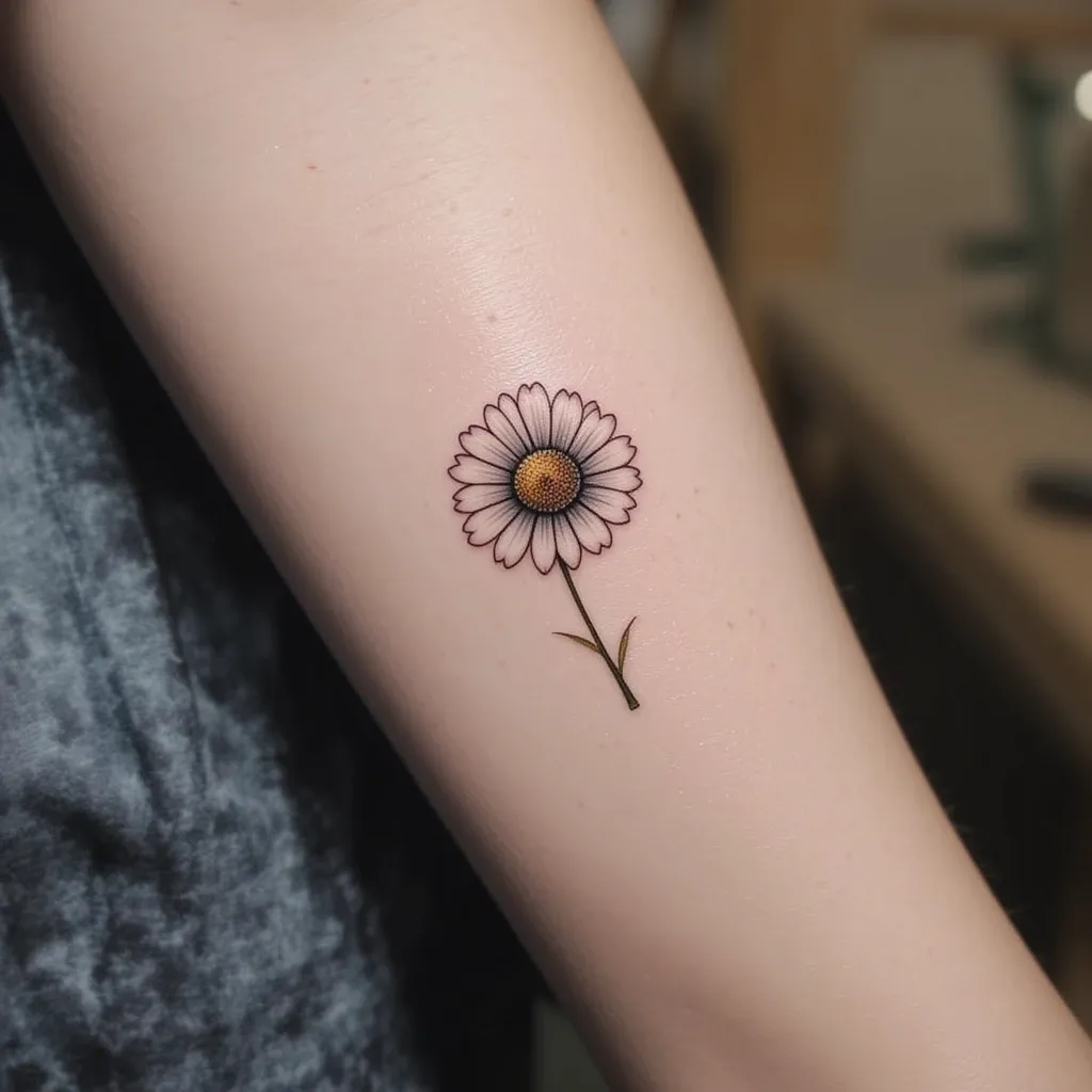 Single Daisy on the Forearm