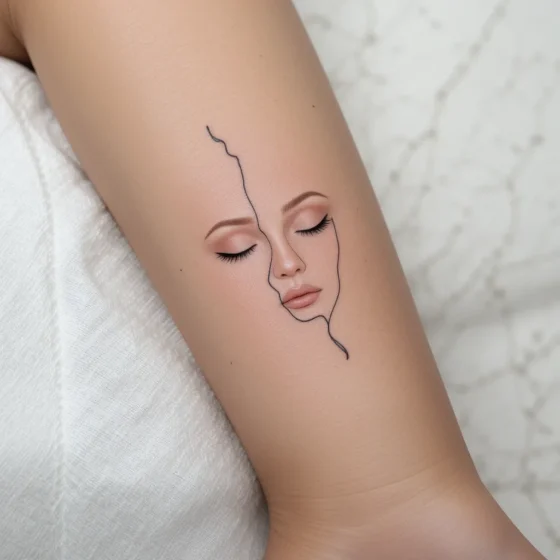Single-Line Face Outline
