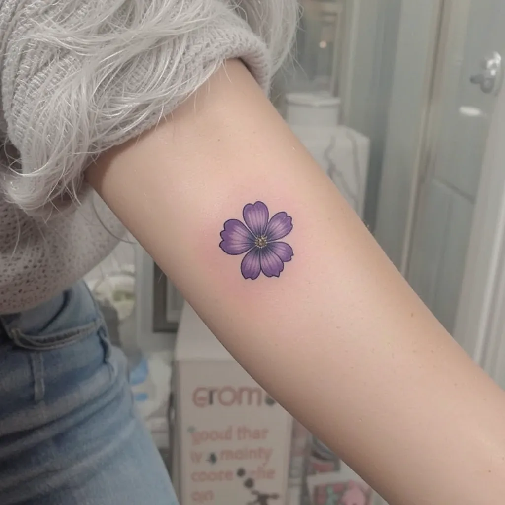 Single Violet on the Forearm