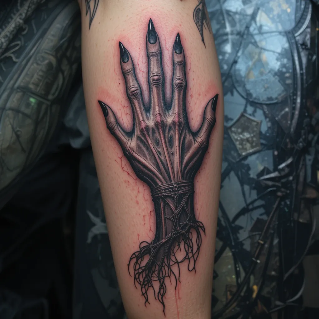 Spectral Hand Tattoo