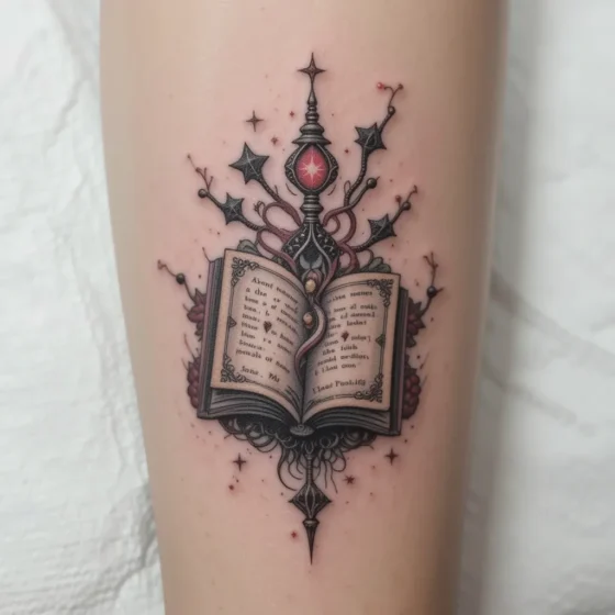 Spellbook with Floating Pages